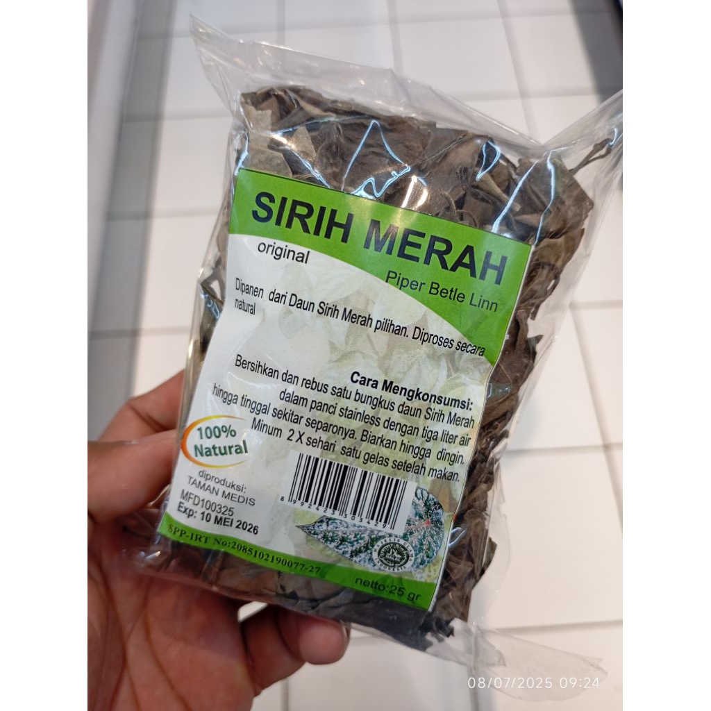 

Sirih Merah Kering 25 gram asli Denpasar Bali