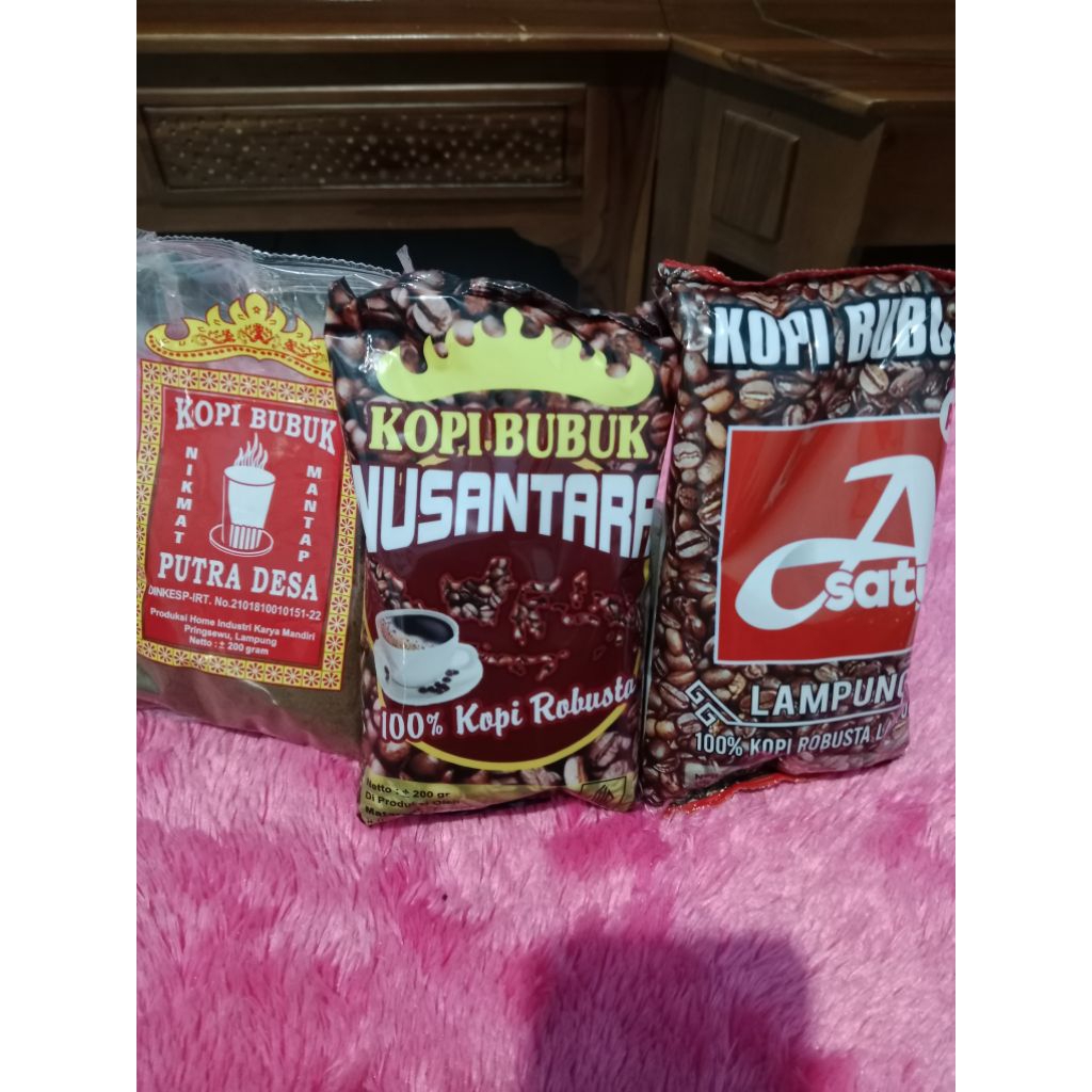 

bundling kopi lampung asli 600gram dengan 3 merek