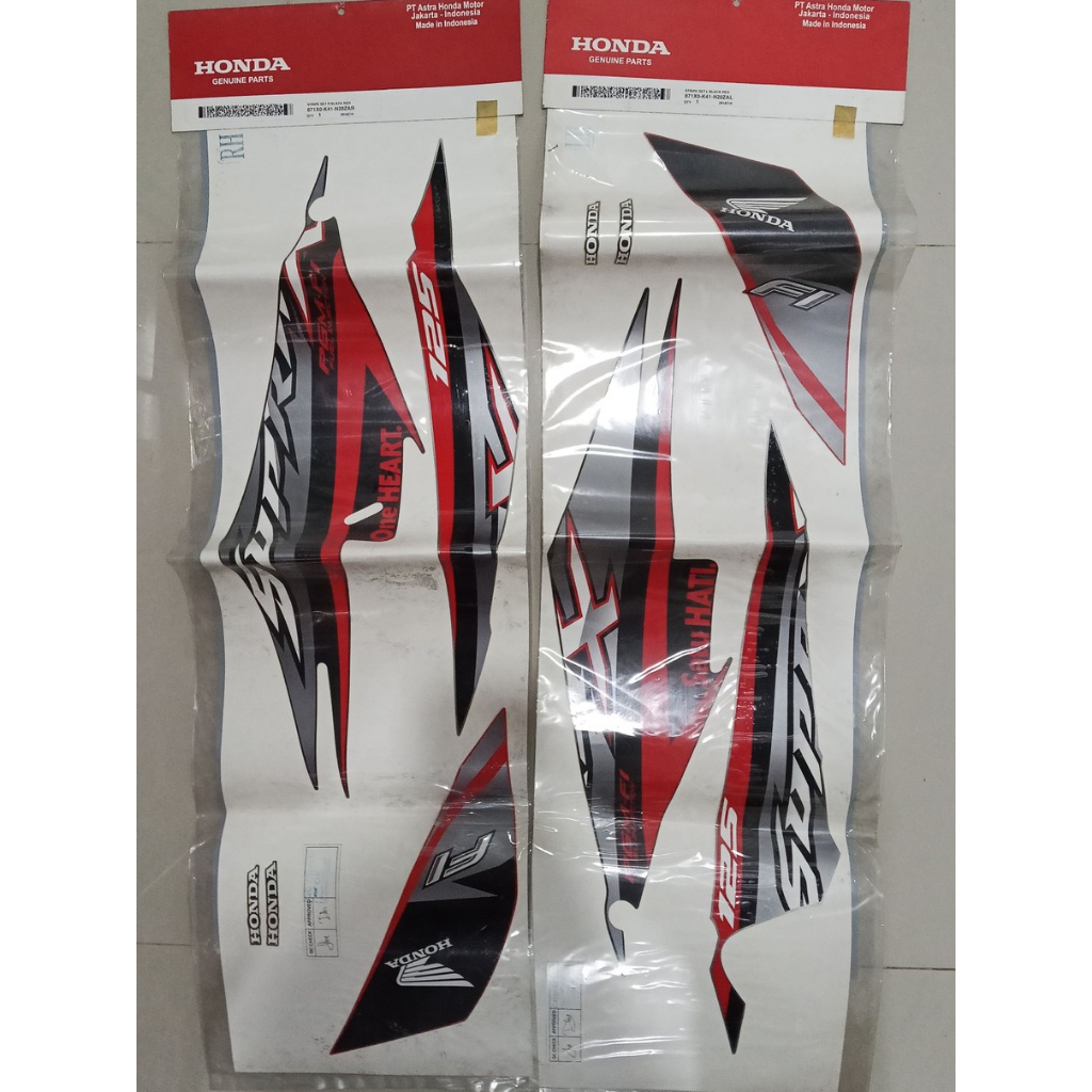striping, striker honda new supra x 125 K41 Hitam