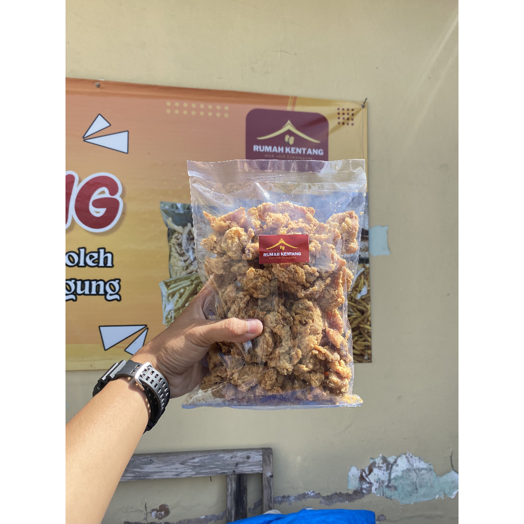 

kulit krispi ayam kulit ayam pedas kulit ayam crispy kerupuk kulit ayam 500gram