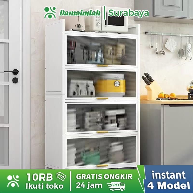 Damaindah Rak Dapur Serbaguna / Lemari Dapur / Rak Oven / Rak Microwave / Rak Dapur Susun Minimalis 