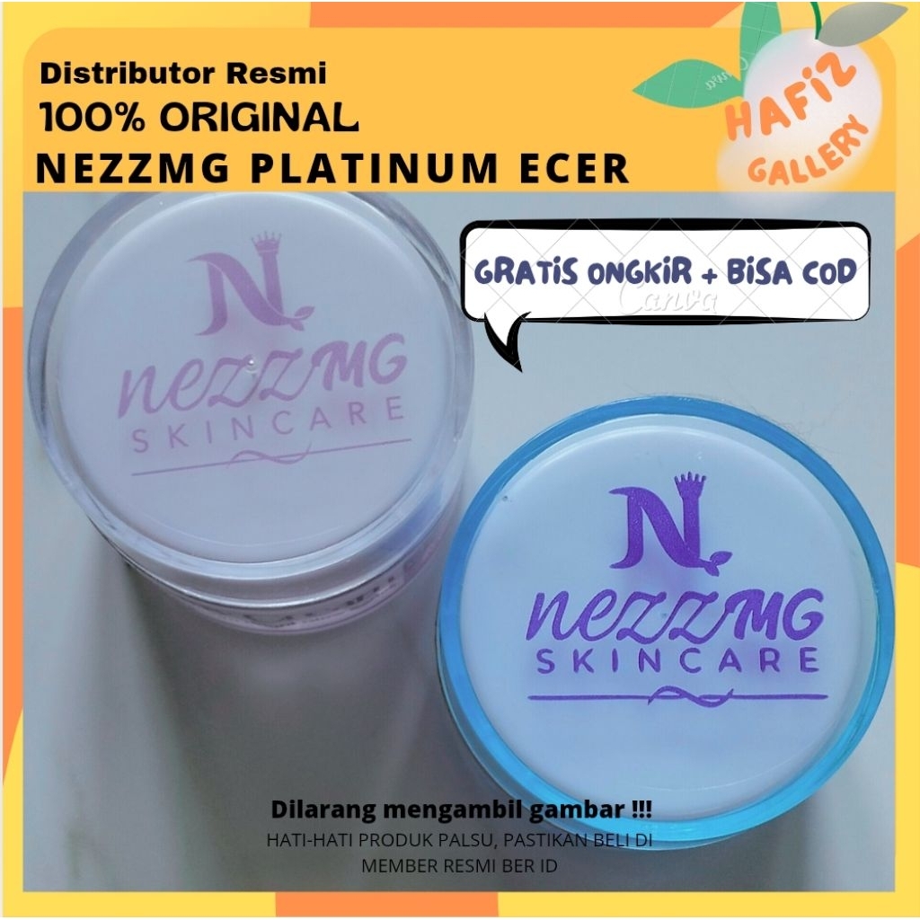 HAFIZ- Ready (COD)NEZZMG SKINCARE PLATINUM / Cream pemutih (ecer)