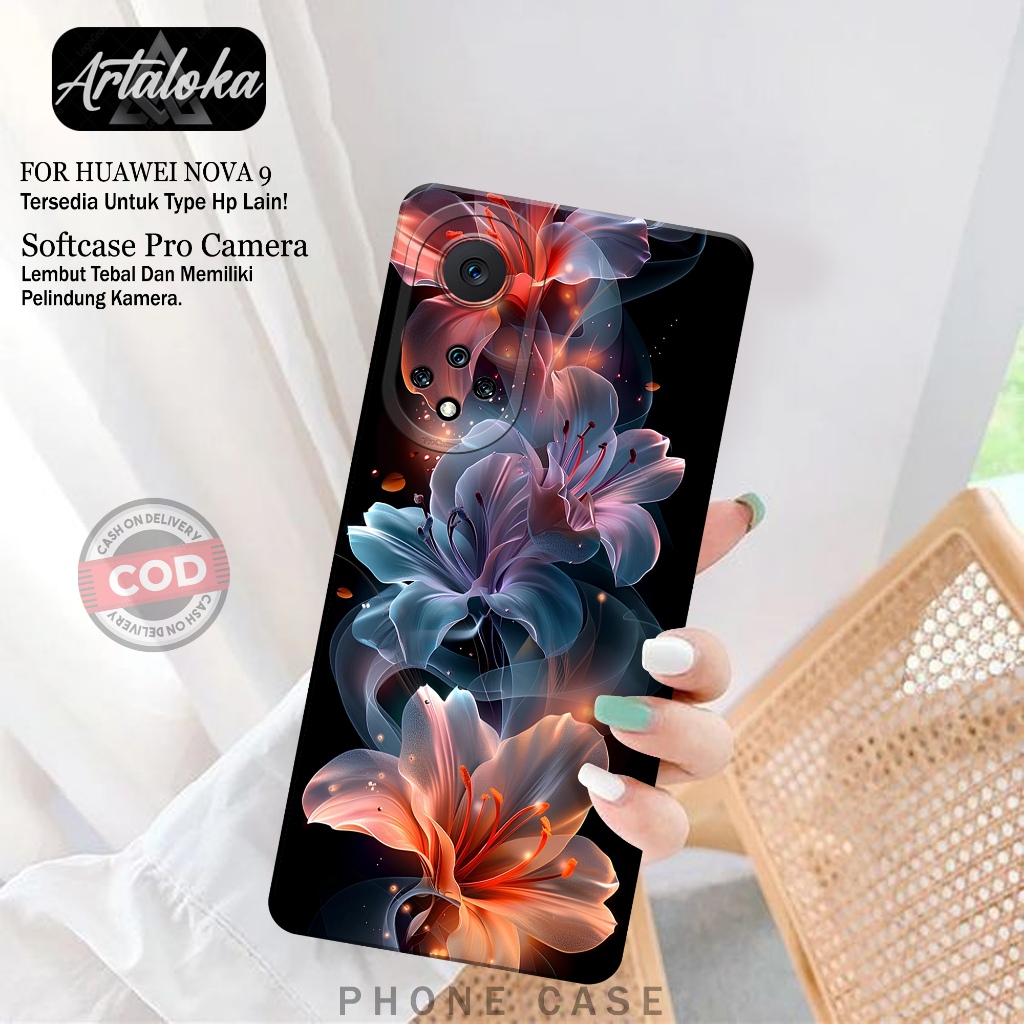 Case Hp Huawei Nova 9 Softcase Pro Camera Silikon Tpu Softcase Huawei Nova 9 Fashion Case Bunga Case