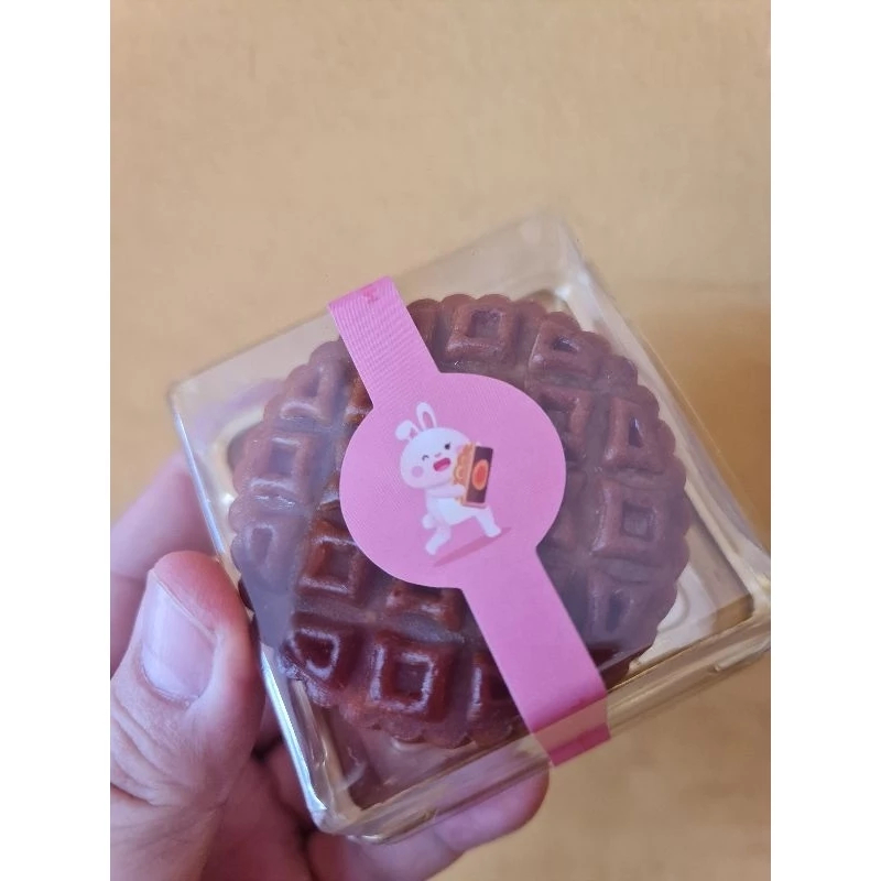 

1 Pack Isi 4 Pcs Seal Tempel Kemasan Tray Mika Kue Bulan 100gr Mid Autumn Pink Rabbits