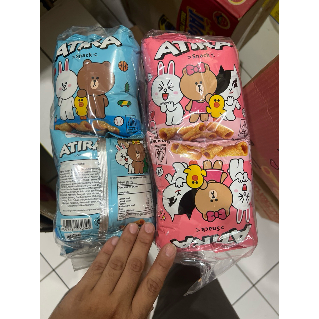 

Chiki Ciki Baby Shark kemasan baru Atira Line Friend 10 bungkus berhadiah