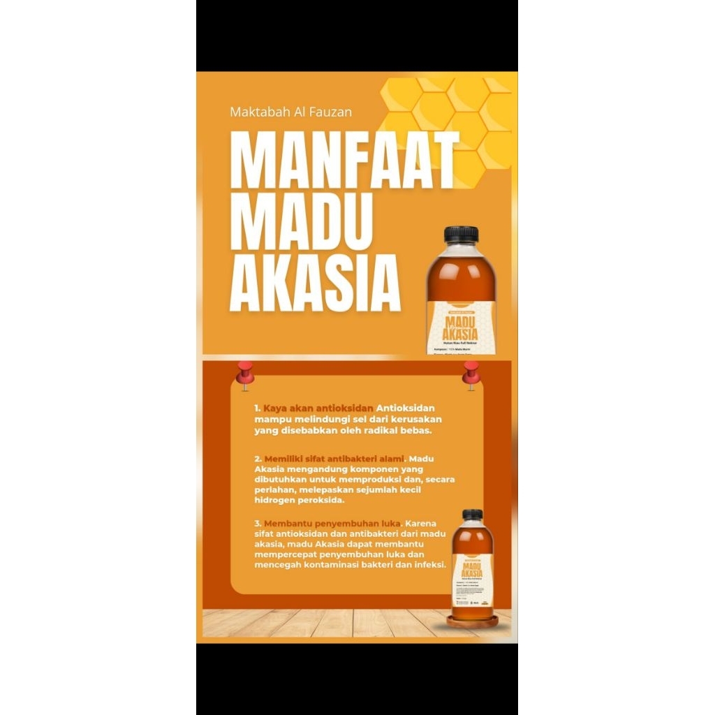 

Madu Riau Akasia Murni Full Nektar 1000gram