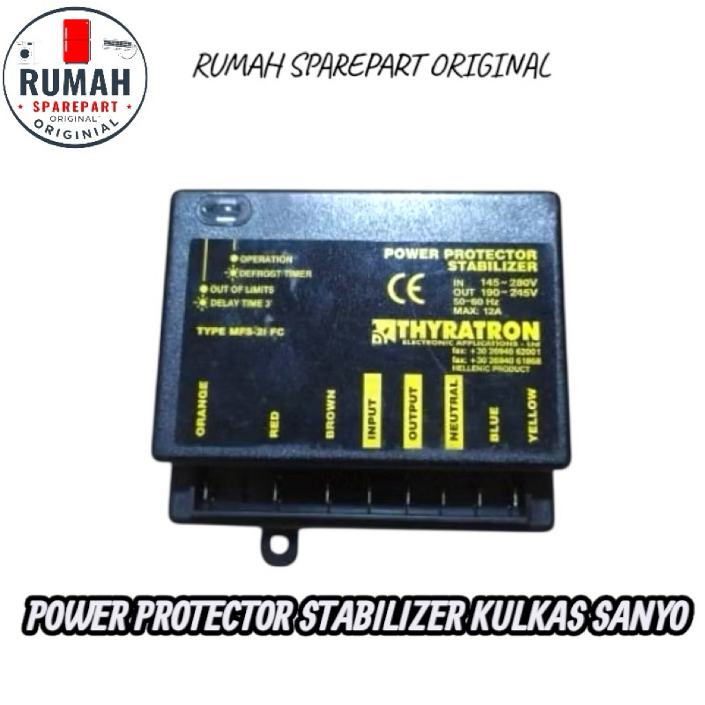 POWER PROTECTOR STABILIZER KULKAS AQUA SANYO ORIGINAL