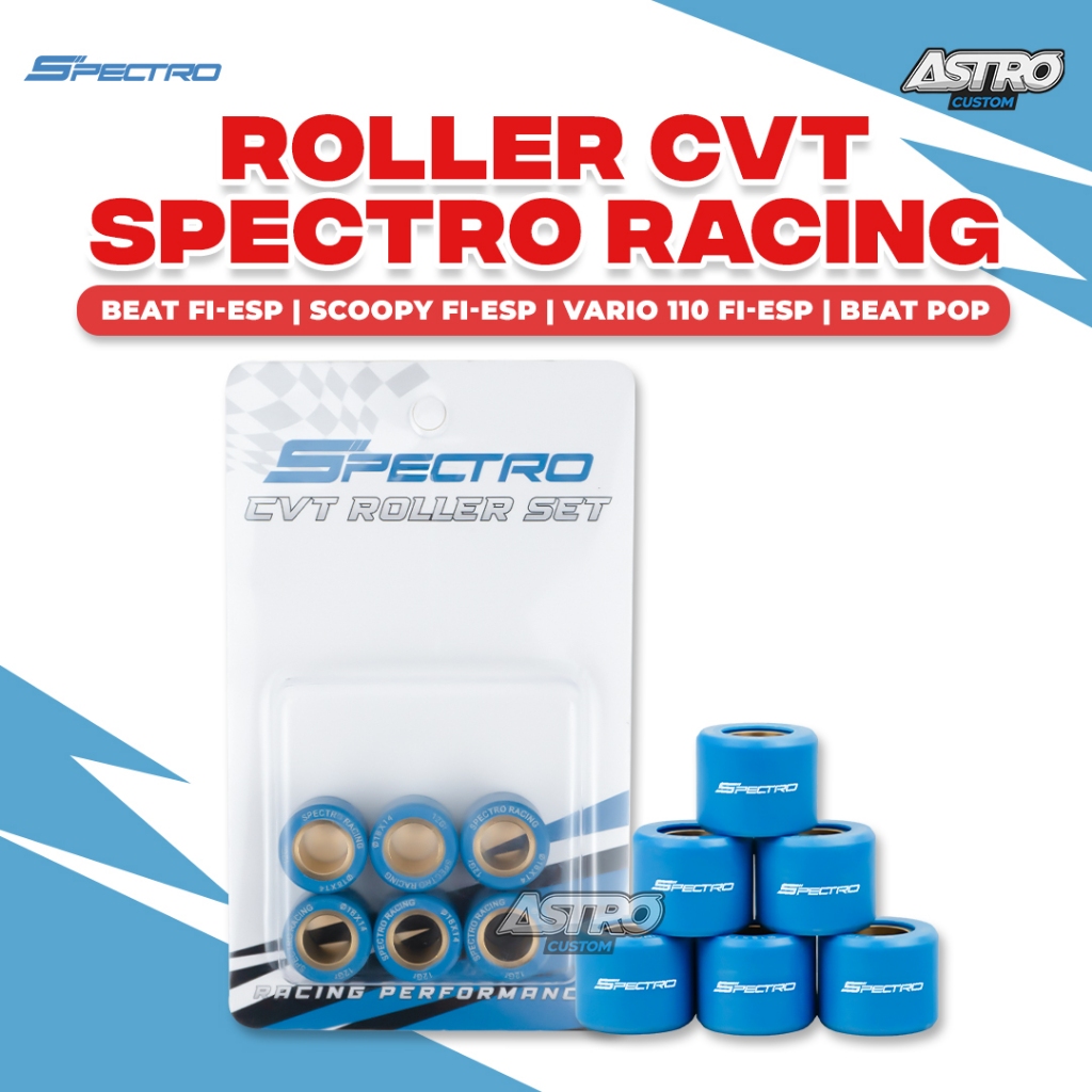 Spectro Roller Racing Beat Fi ESP Scoopy Fi ESP Vario 110 Fi BeaT Street Pop Karbu Upgrade CVT Roler