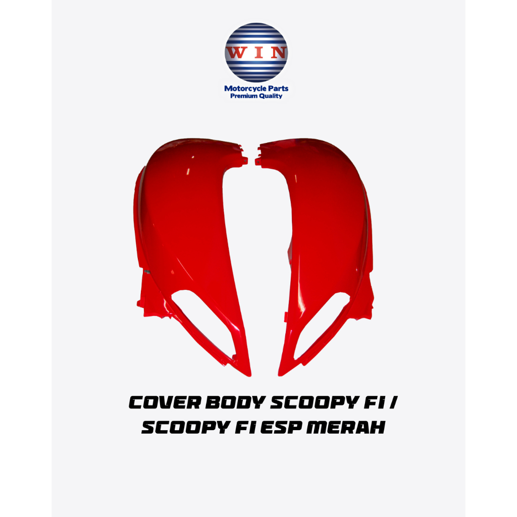 WIN Cover Body Honda Scoopy FI 2013 / Scoopy ESP 2015 Merah