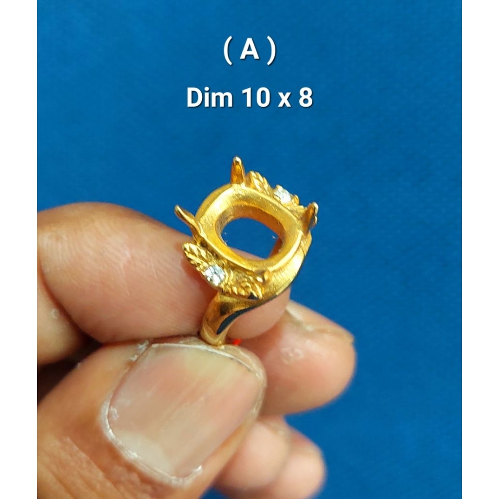 Ring Cincin Emban Titanium Gold Cewek