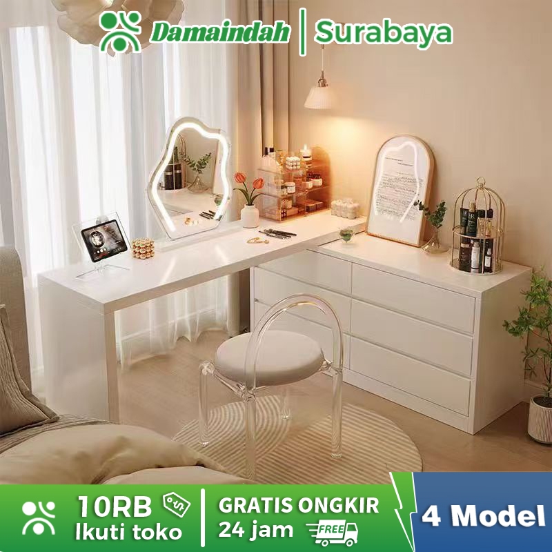 Damaindah Meja rias meja rias minimalis lampu meja rias meja kosmetik meja rias kecil/ meja rias ber