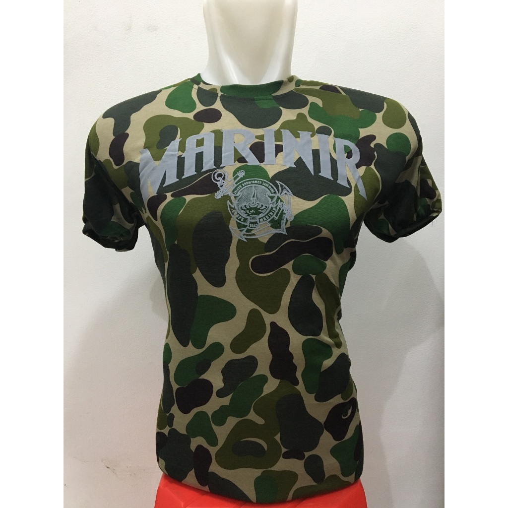 Kaos Loreng Marinir KKO (Silver) - Kaos Loreng - Kaos Army - Kaos Loreng KKO - Kaos Marinir