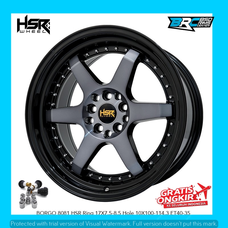 Velg mobil xpander hrv civic fd rush dll hsr borgo ring 17 GARTIS KIRIM