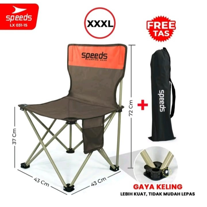 Kursi Lipat Portabel/ Kursi Camping/ Kursi Speed