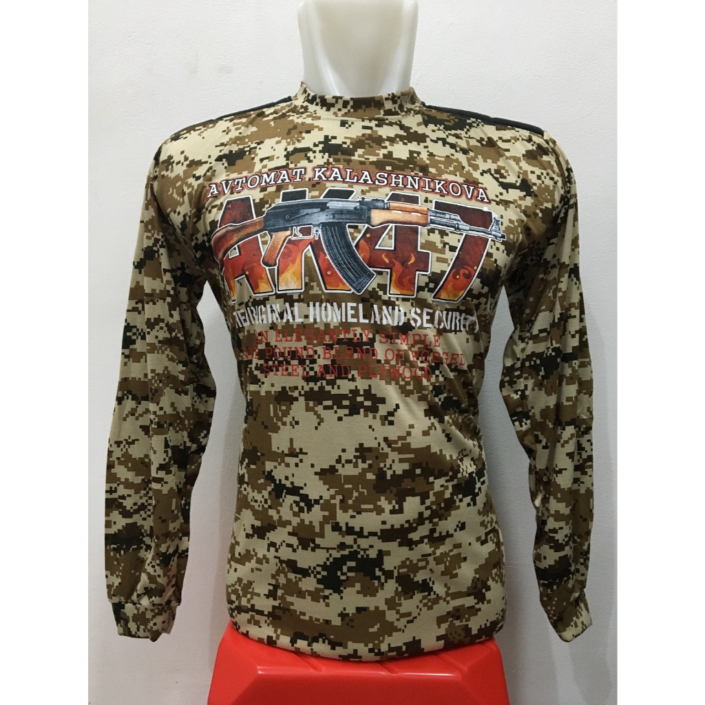 Kaos Tembak Loreng Gurun AK47 - Kaos Camo Gurun - Kaos Digital Gurun - Kaos Loreng AK47