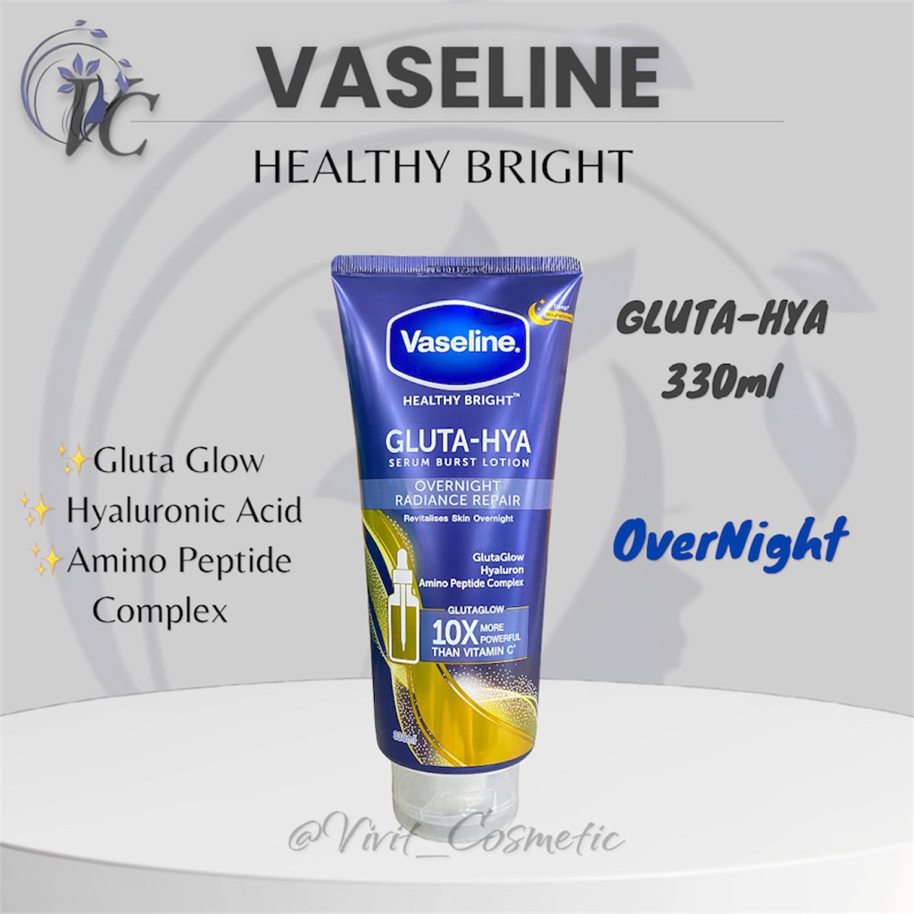 VASELINE GLUTA HYA Over Night 200ml, 330ml