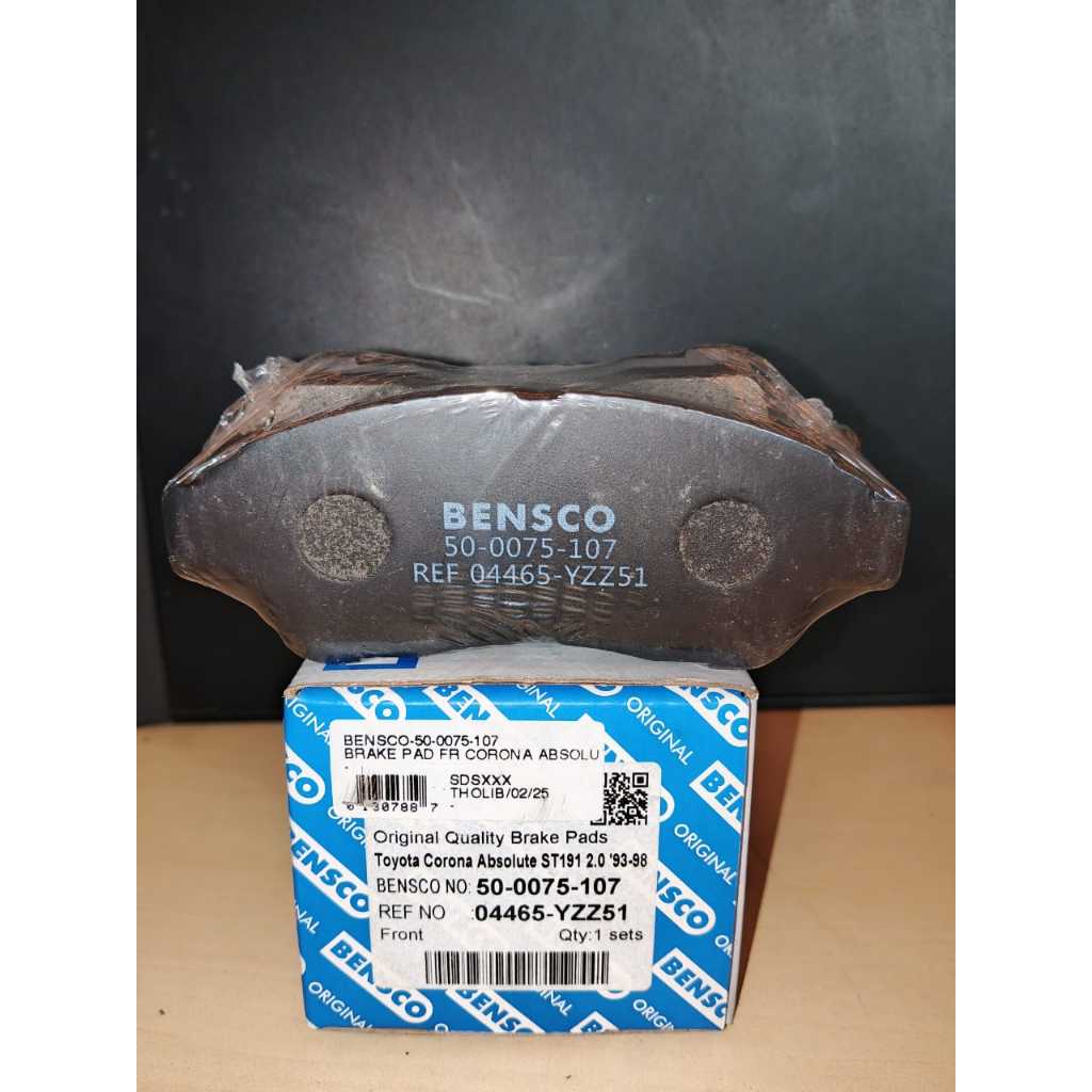 BRAKE PAD FR (DEPAN) TOYOTA CORONA ABSOLUTE BENSCO
