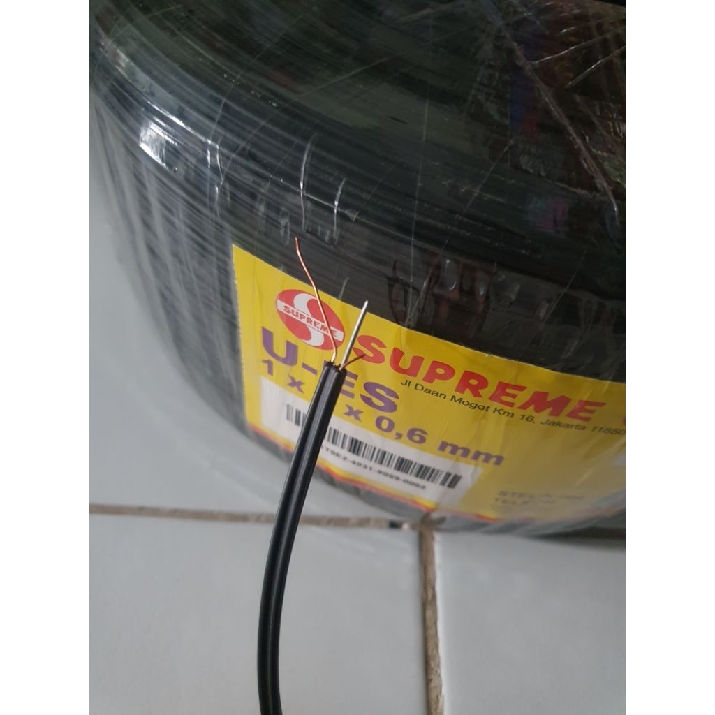 Kabel Telepon Telkom Supreme Meteran / Kabel Listrik Outdoor U-ES Ukuran 1x2x0,6mm