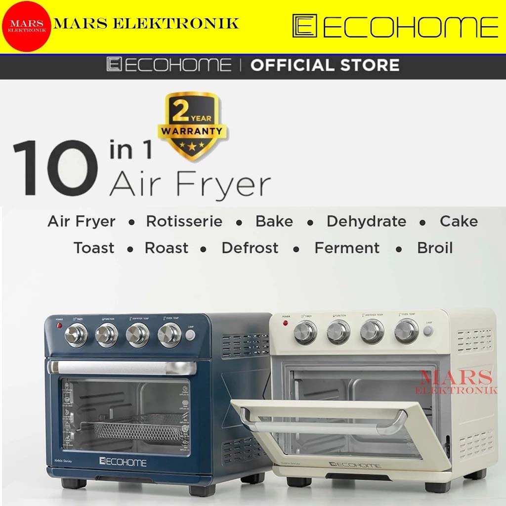 ECOHOME CUBIC AIR FRYER OVEN - LOW WATT - 25L - NOBLE SERIES EAF-888 / EAF 888 / OVEN ECOHOME - ECOH