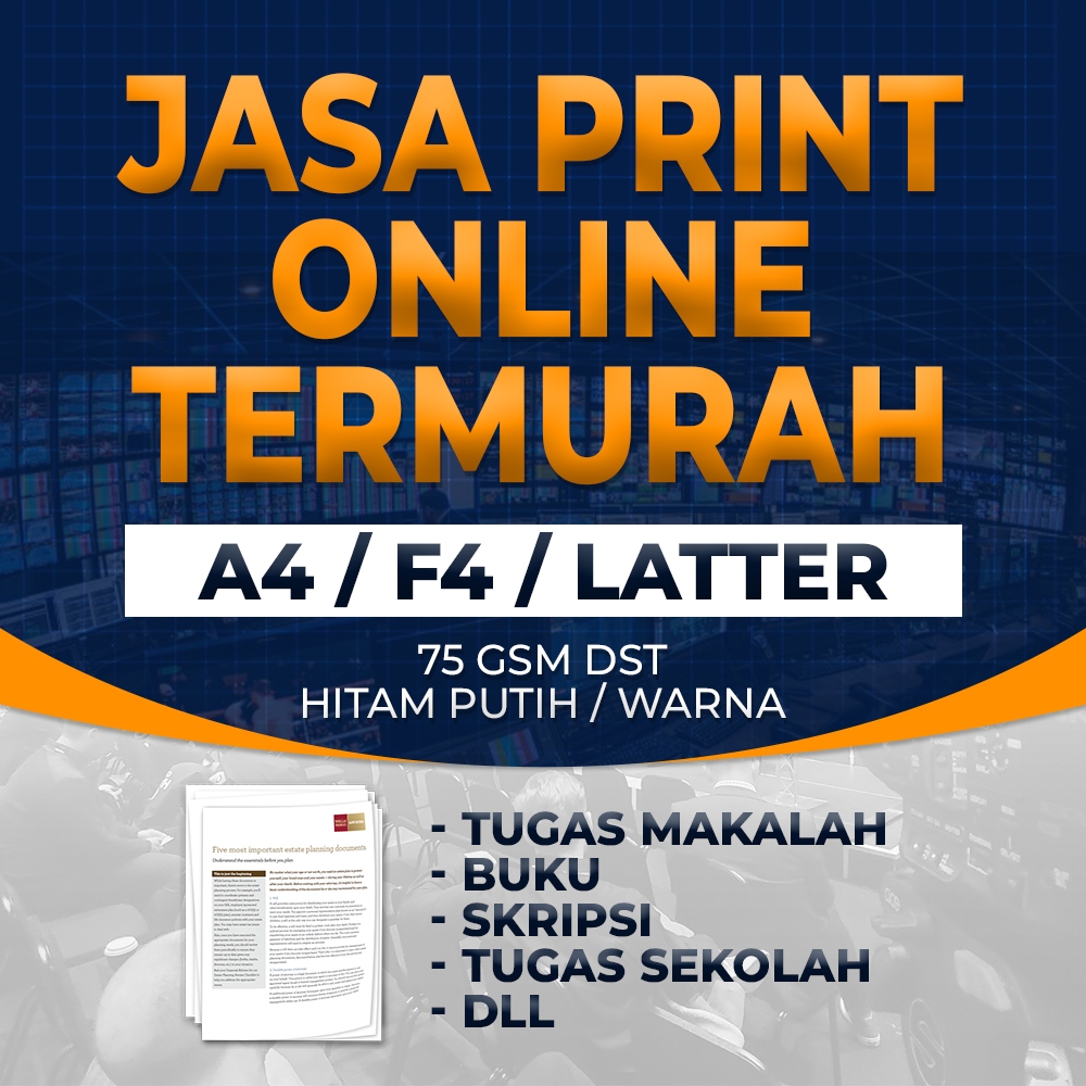 

Jasa Print Termurah / Cetak buku kertas A4, F4