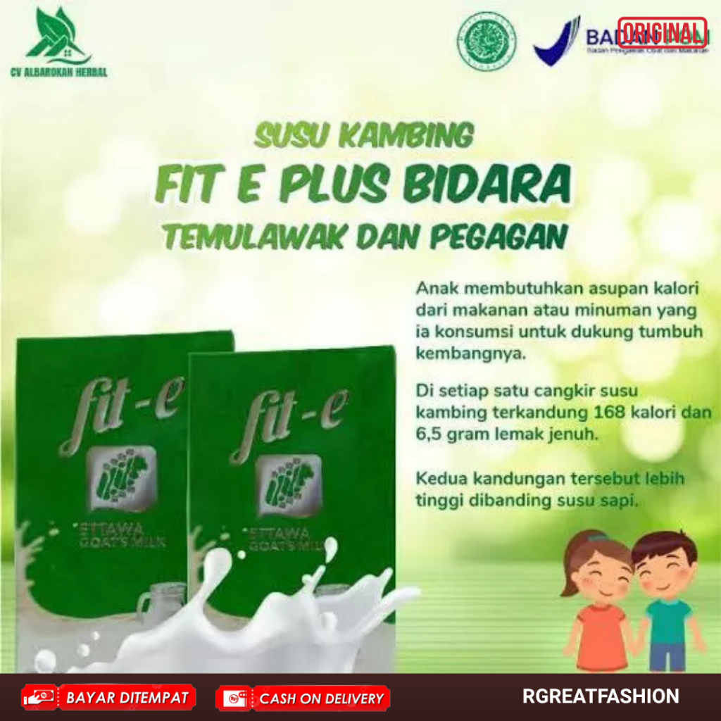 

FIT-E SUSU KAMBING ETAWA HERBAL 200GR | Plus Bidara Temulawak Pegagan – ORIGINAL