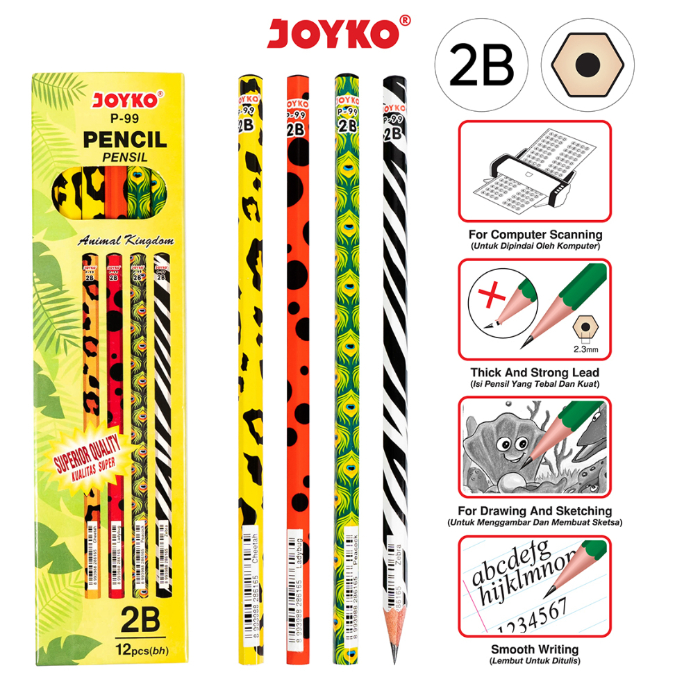 

Pensil 2B P-99 Joyko 1 Box 12Pcs Pensil