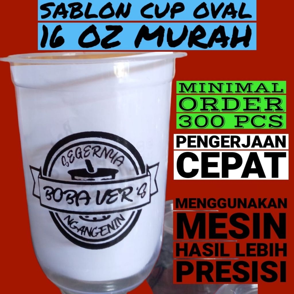 SABLON GELAS CUP 16 OZ OVAL