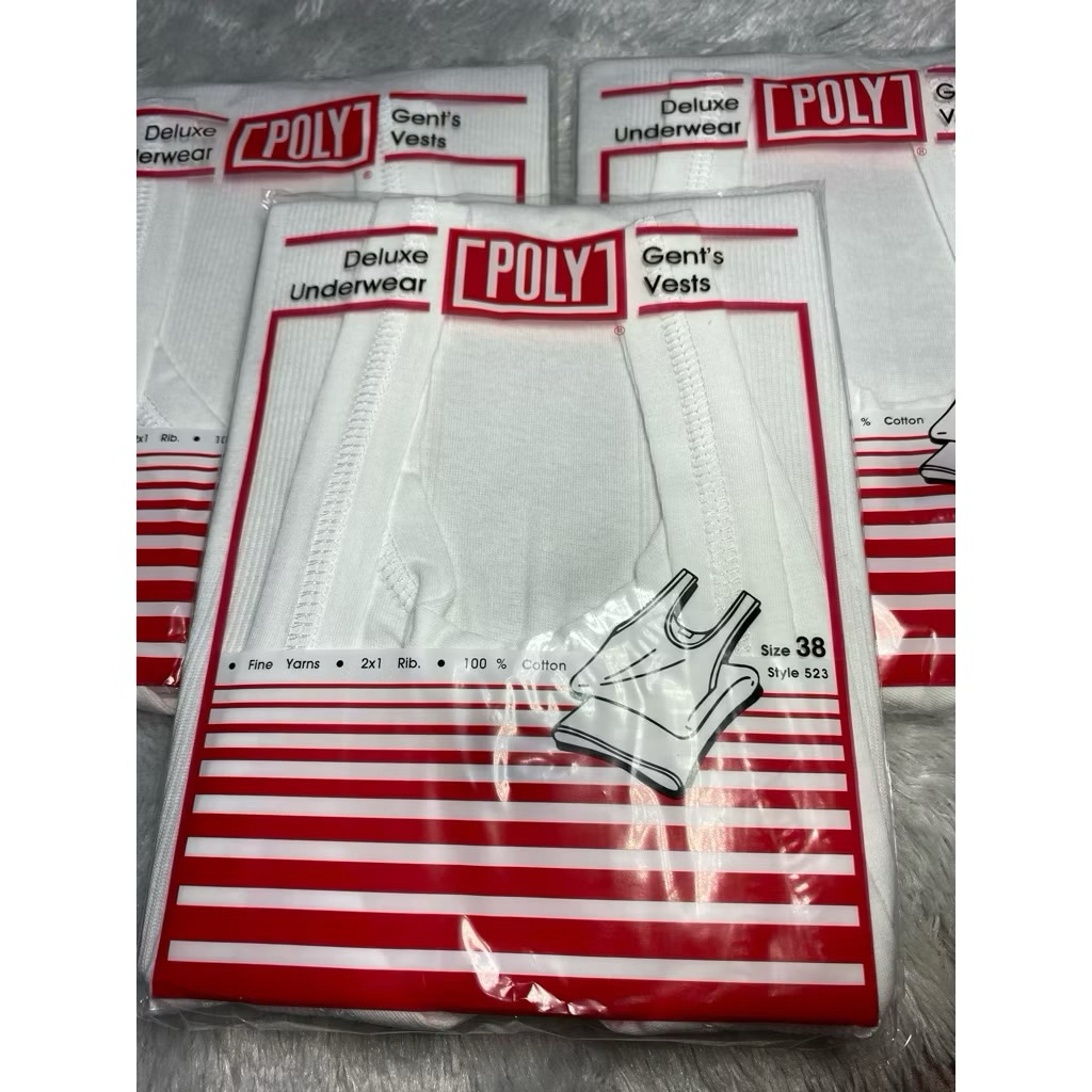 1Pcs Poly Singlet Dewasa Original 100% | Singlet Pria Dewasa