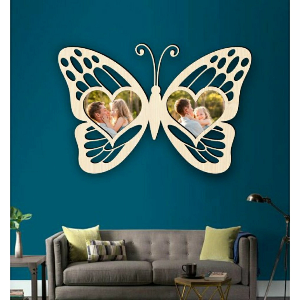 Bingkai Foto/Frame Foto - motif Kupu-kupu