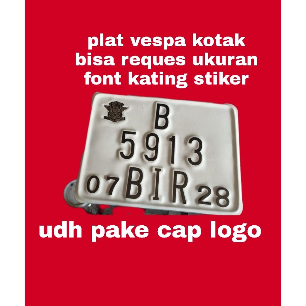 plat kotak vespa