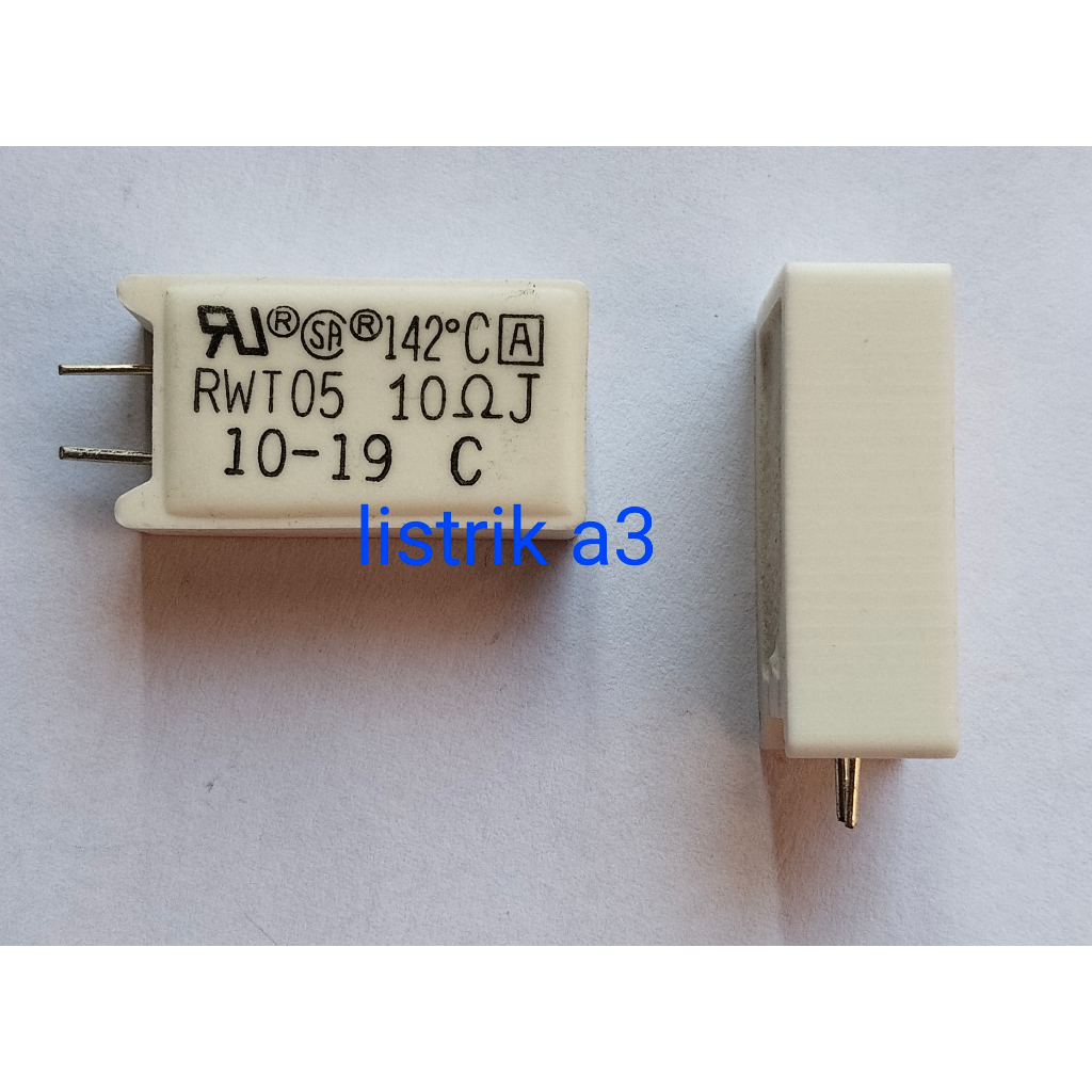 resistor semen kapur RWT RWT05 10 ohm thermal fuse cut-off 142℃