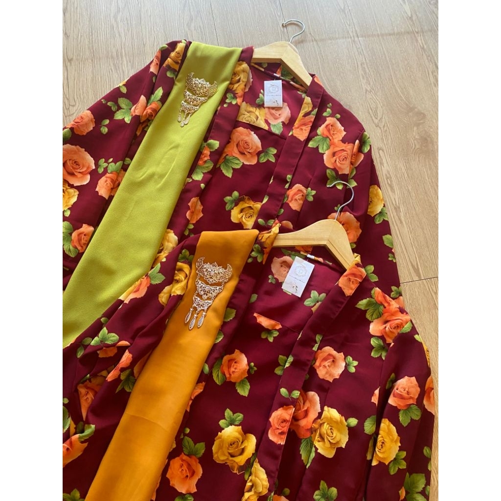 Kebaya Bunga Sasha Merah Modern Bridesmaid Adat Jawa Baju Kartini Jadul