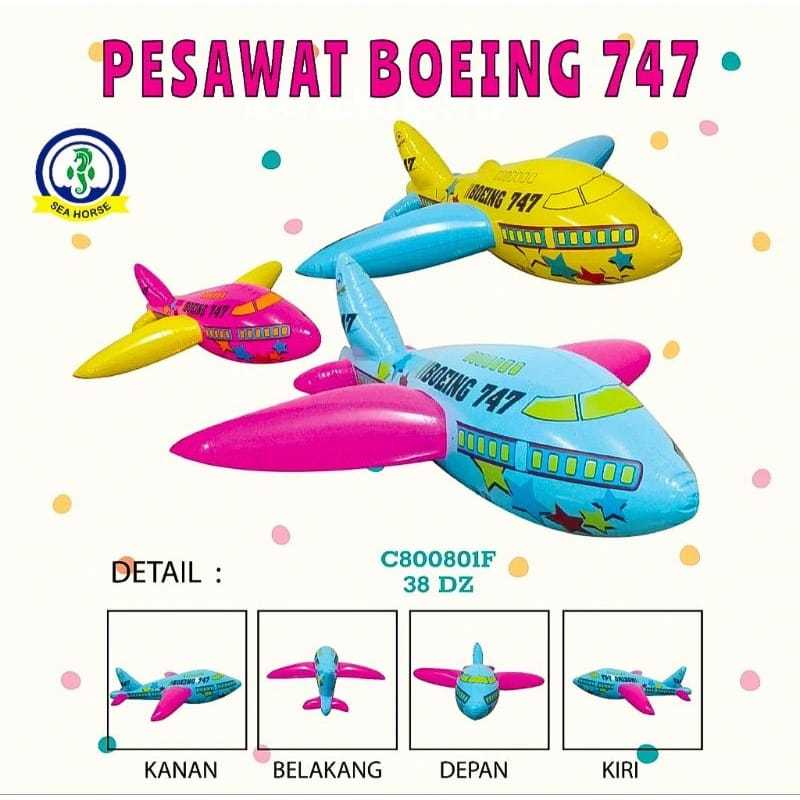 Mainan Tiup Pesawat Boeing 747