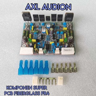 Driver kit Power Amplifier AXL AUDION PCB Fiber FR4 Komponen Original