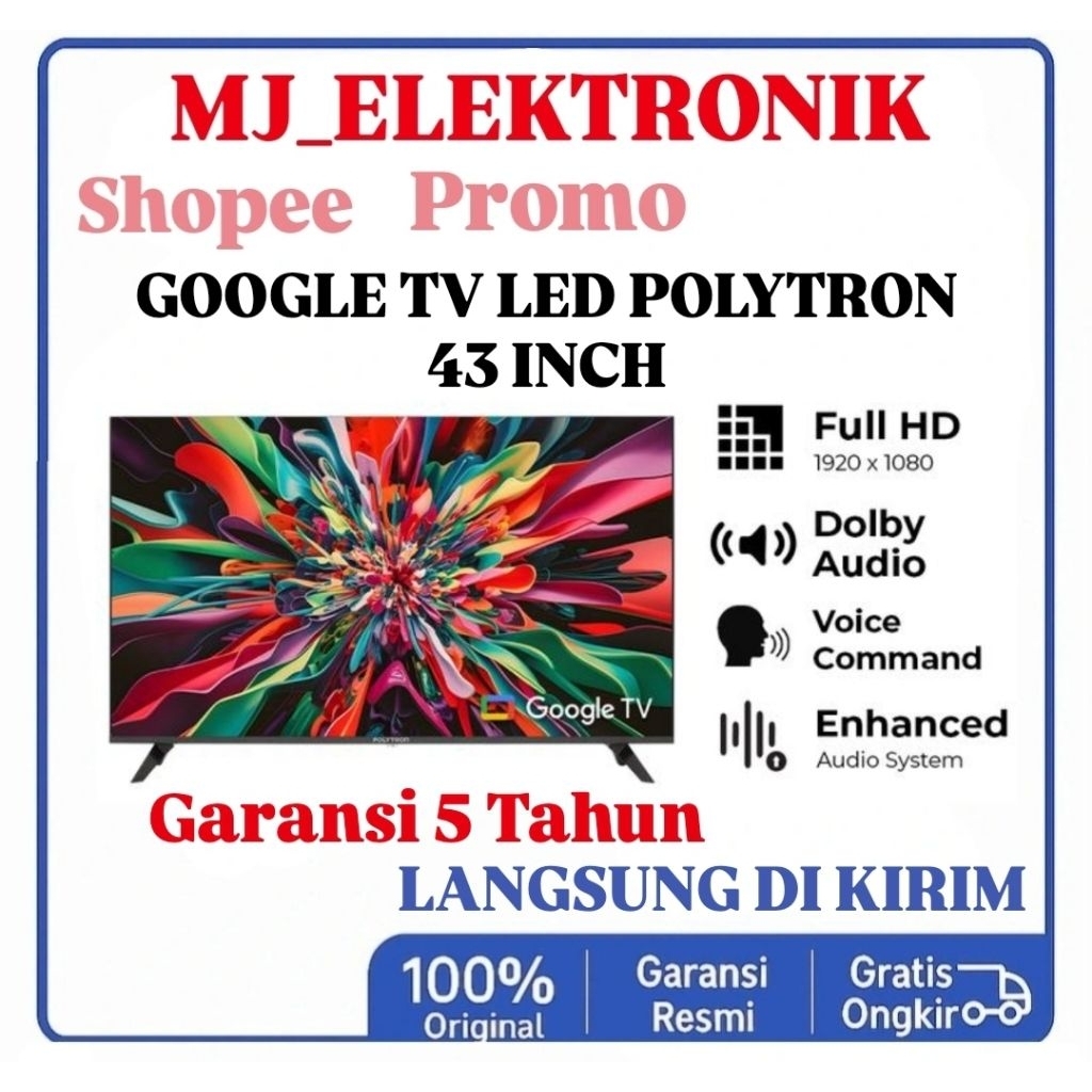 Google tv led Polytron 43 inch