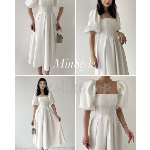 VAMELLA | Baju Sabrina | Dress Sabrina Full Karet | Dress Wanita Korea | Dress Pesta | Dress Jumbo |