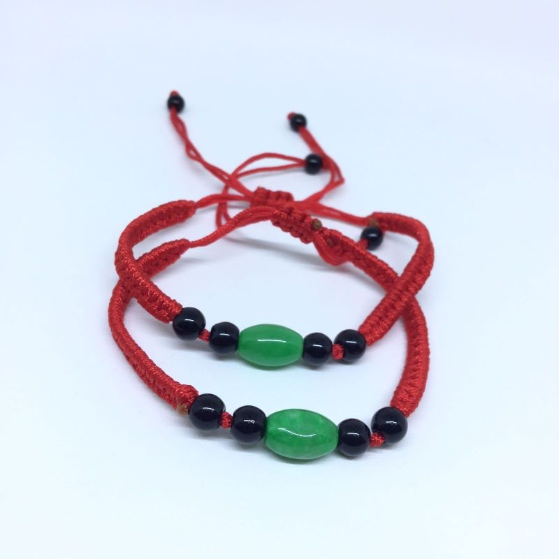 Gelang Giok Keberuntungan Pria Wanita Fengshui Giok Burma Cina Hoki / Gelang Giok Pria