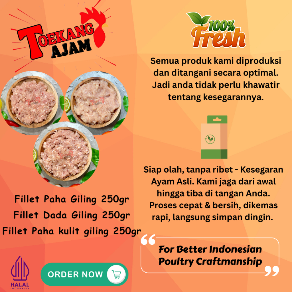 

Aneka Meal Prep INSTANT Daging Ayam Giling Segar Anti Kebanyakan