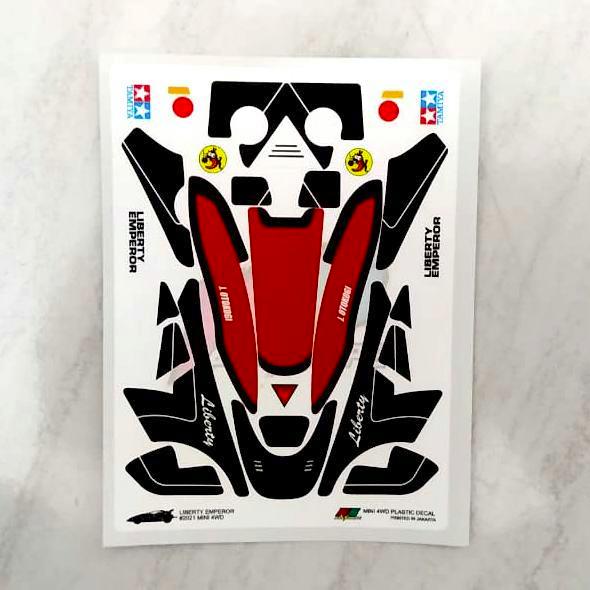 Stiker Liberty Emperor - Body Putih Kombinasi Hitam - Vinnyl Laminating Doft