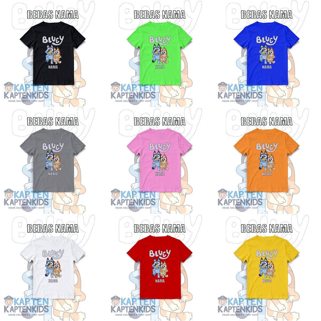 Kaos Anak Karakter Bluey dan Bingo Bahan Adem  Kaos Anak Laki-Laki & Perempuan Bluey Original  Kaos 
