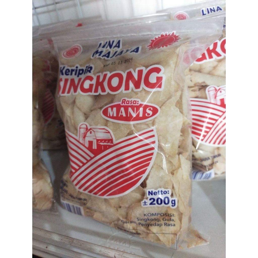 

KERIPIK SINGKONG MANIS LINAMAJAYA 200GRAM