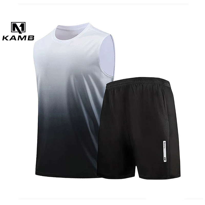 【Produk baru】KAMB Setelan Singlet Olahraga Pria Dewasa Tanktop + Celana Pendek