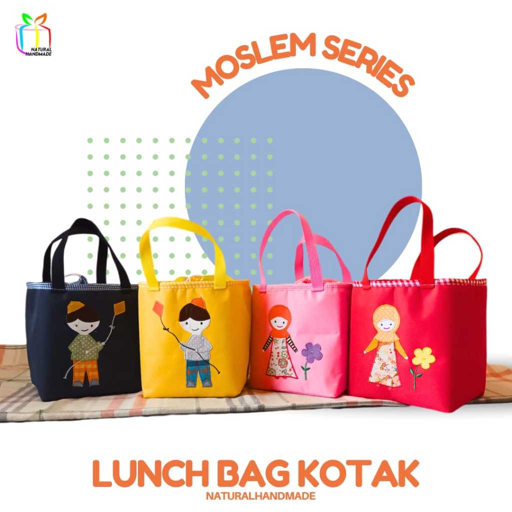

Goodie Bag Souvenir Ulang Tahun Anak Kenaikan Kelas Custom Lunch Bag Kotak Gambar Seri Muslim