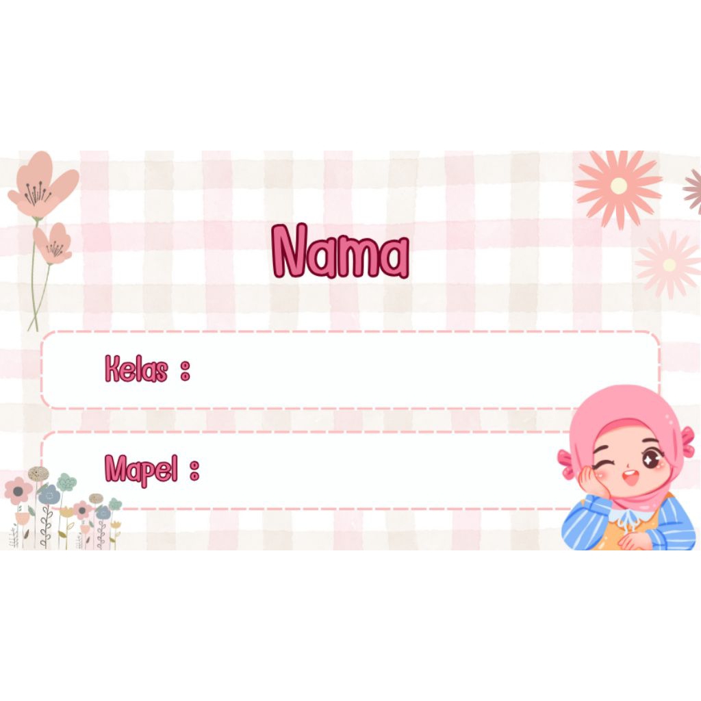 

Sticker Label Buku pelajaran||costum karakter per 20pcs