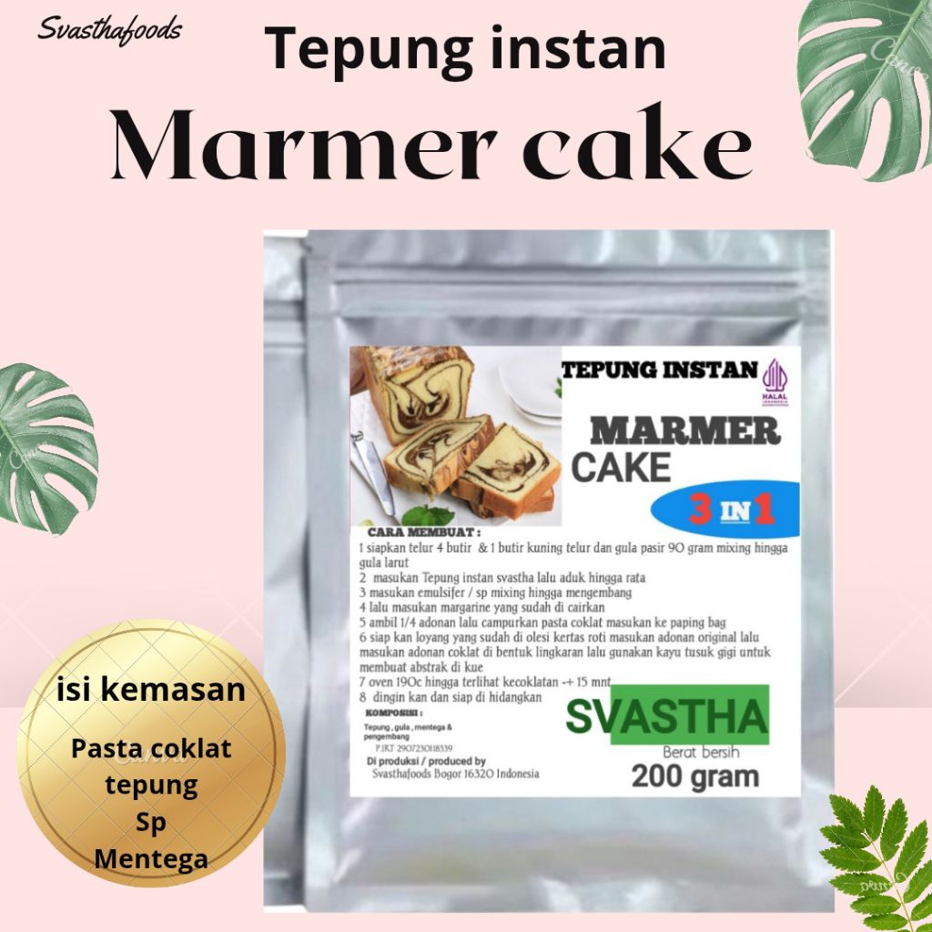 

Tepung Marmer cake 4in1 Premix By Svastha Foods