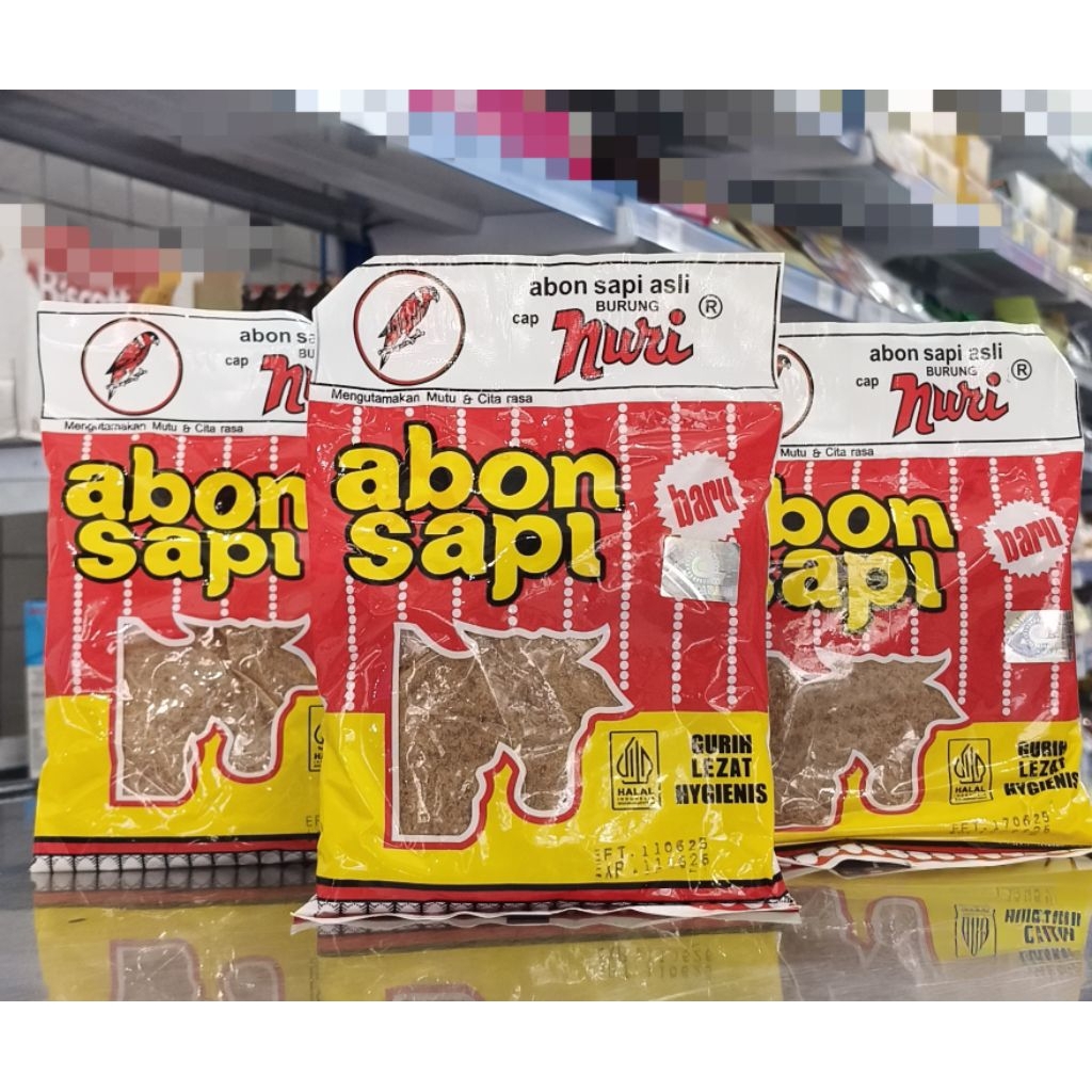 

Abon Sapi Nuri 90gr/Abon Sapi/Abon Sapi Nuri/Kue Lemper/Isian Lemper