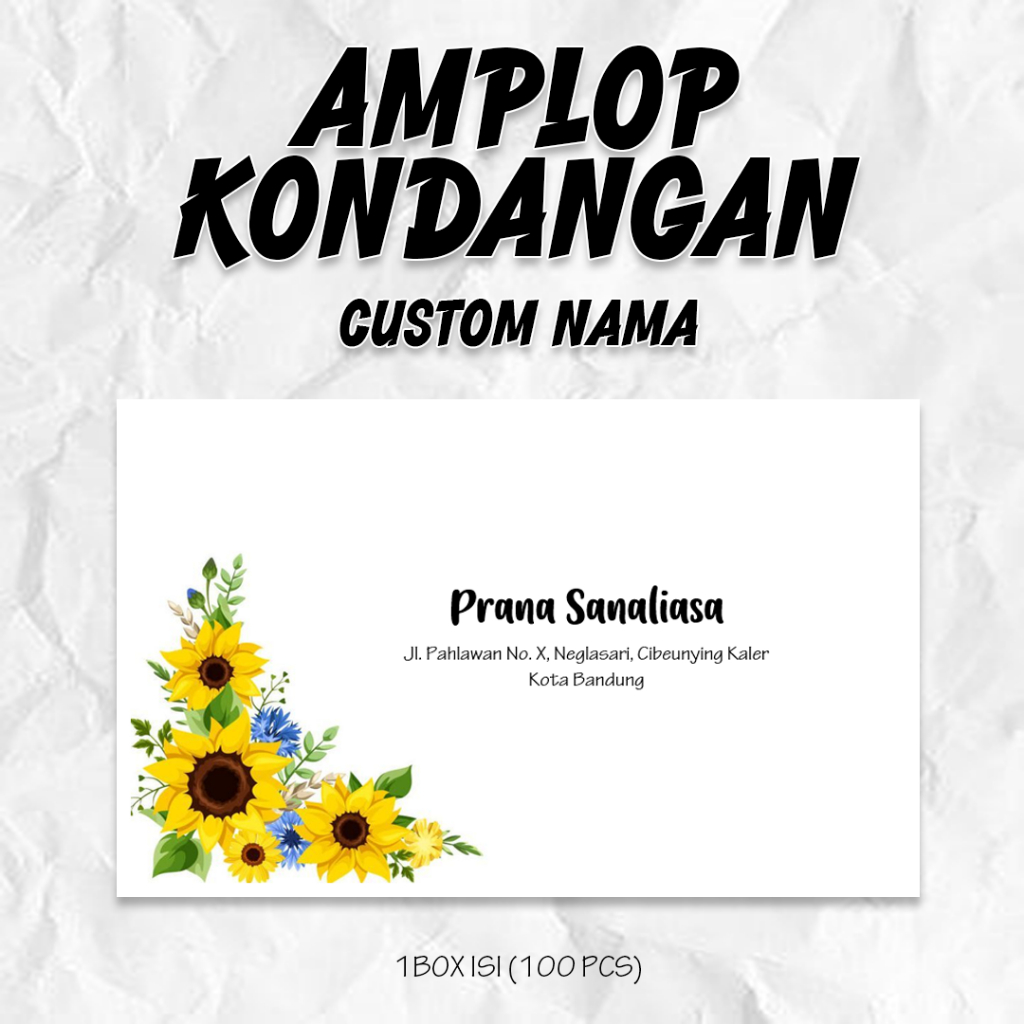 

Amplop Kondangan Custom Nama/Amplop Sumbangan