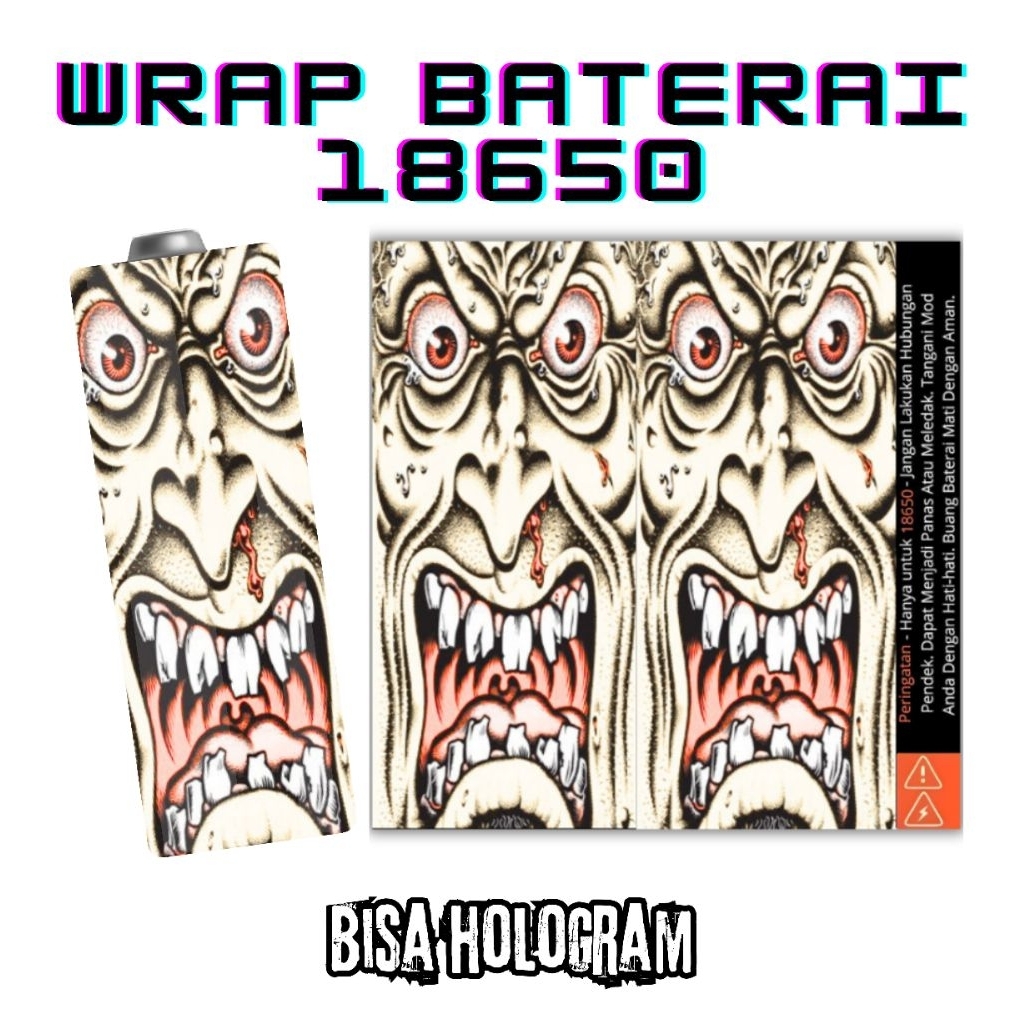 

Holdingskyy - Stiker Baterai 18650 HellFace Untuk Melindungi Dan Mempercantik Device