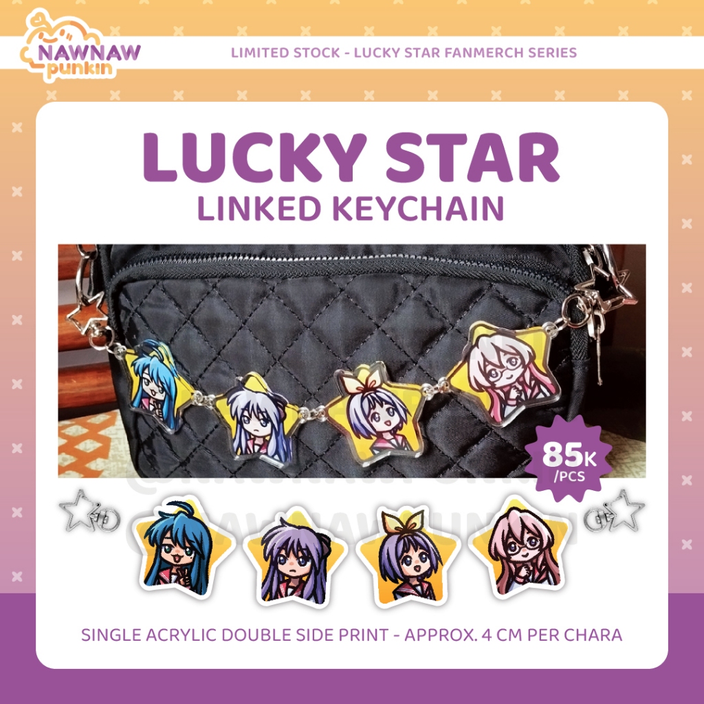 [Lucky Star Fanmerch] Lucky Star Linked Keychain
