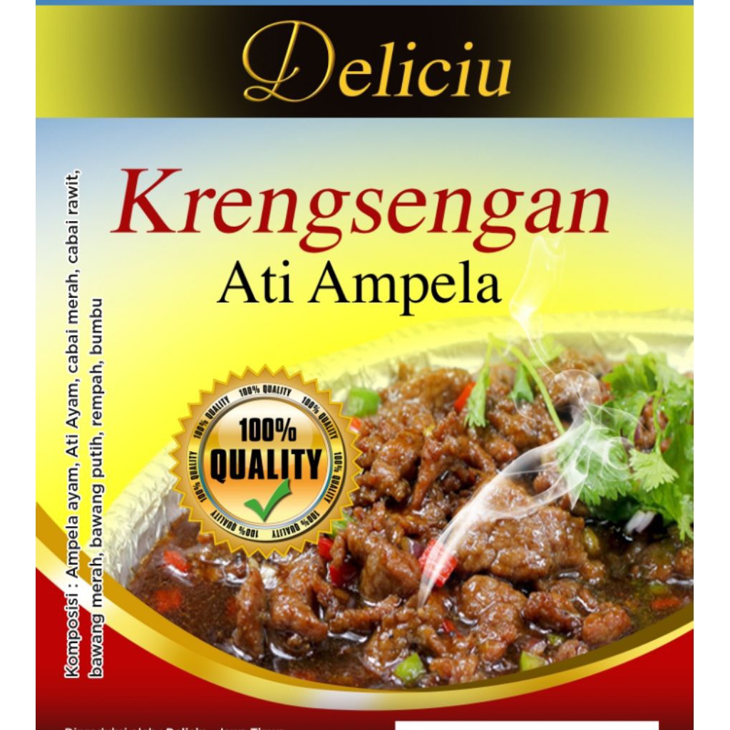 

Krengsengan Ati Ampela Lauk Siap Saji Langsung Makan
